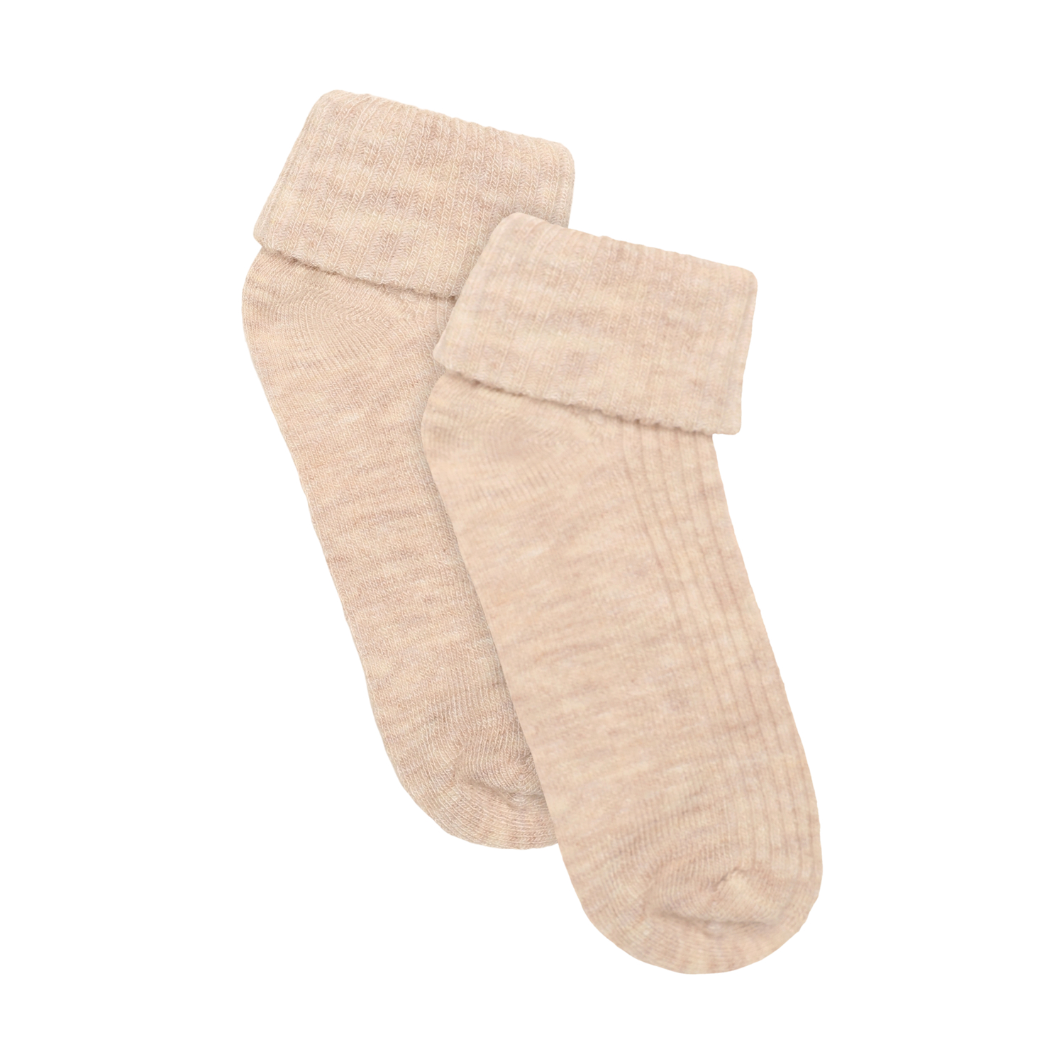 Baby 2x2 Rib Wool socks 2-Pack Sheer Bliss Melange