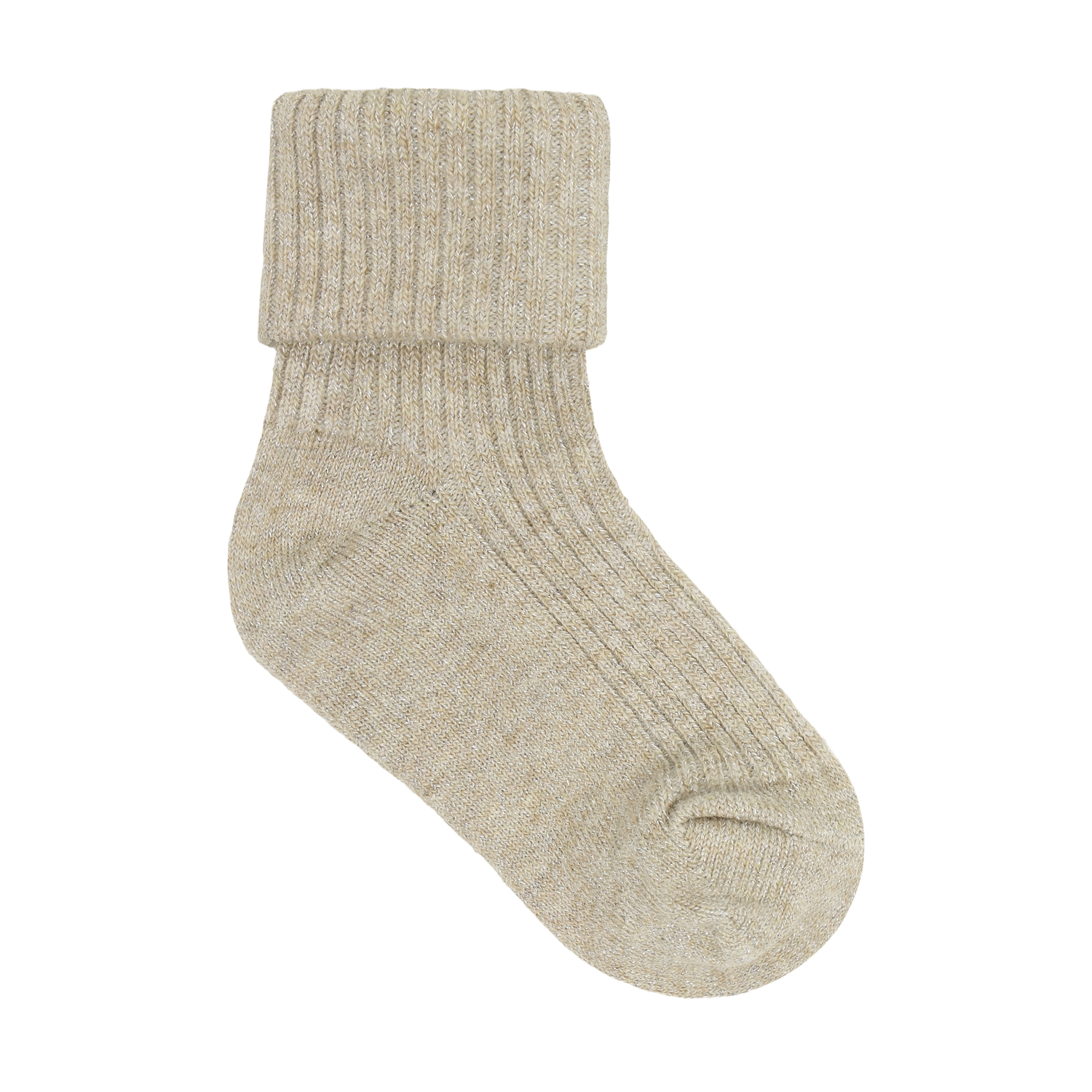 Baby Rib Socks w.glit 2-pack Silver Mink - 2