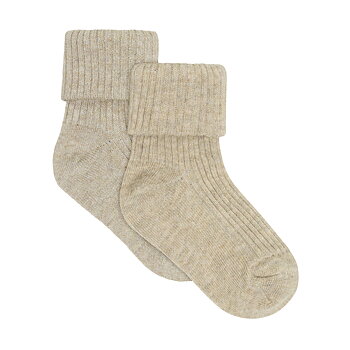 Baby Rib Socks w.glit 2-pack Silver Mink
