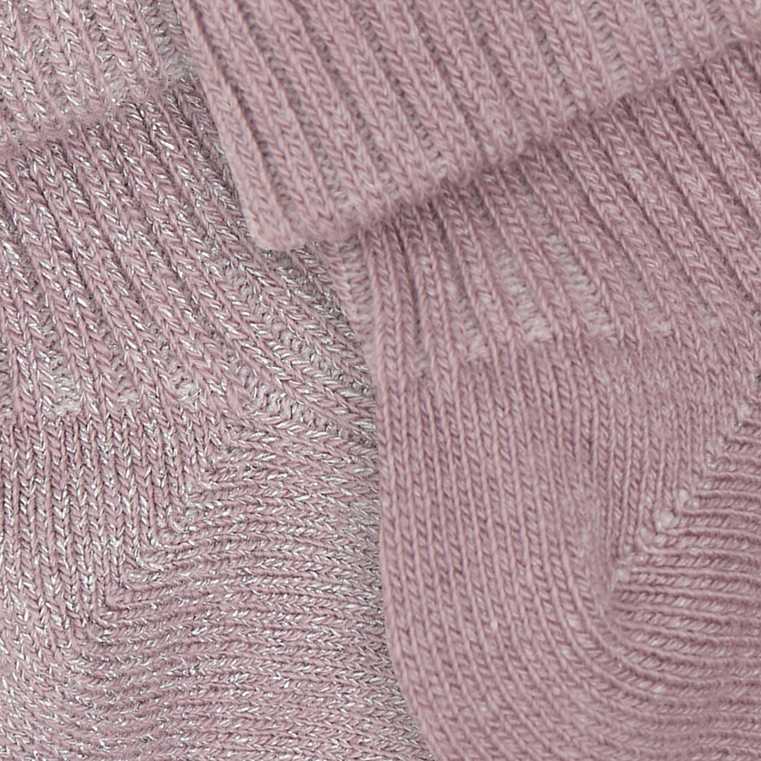 Baby Rib Socks w.glit 2-pack Elderberry - 4