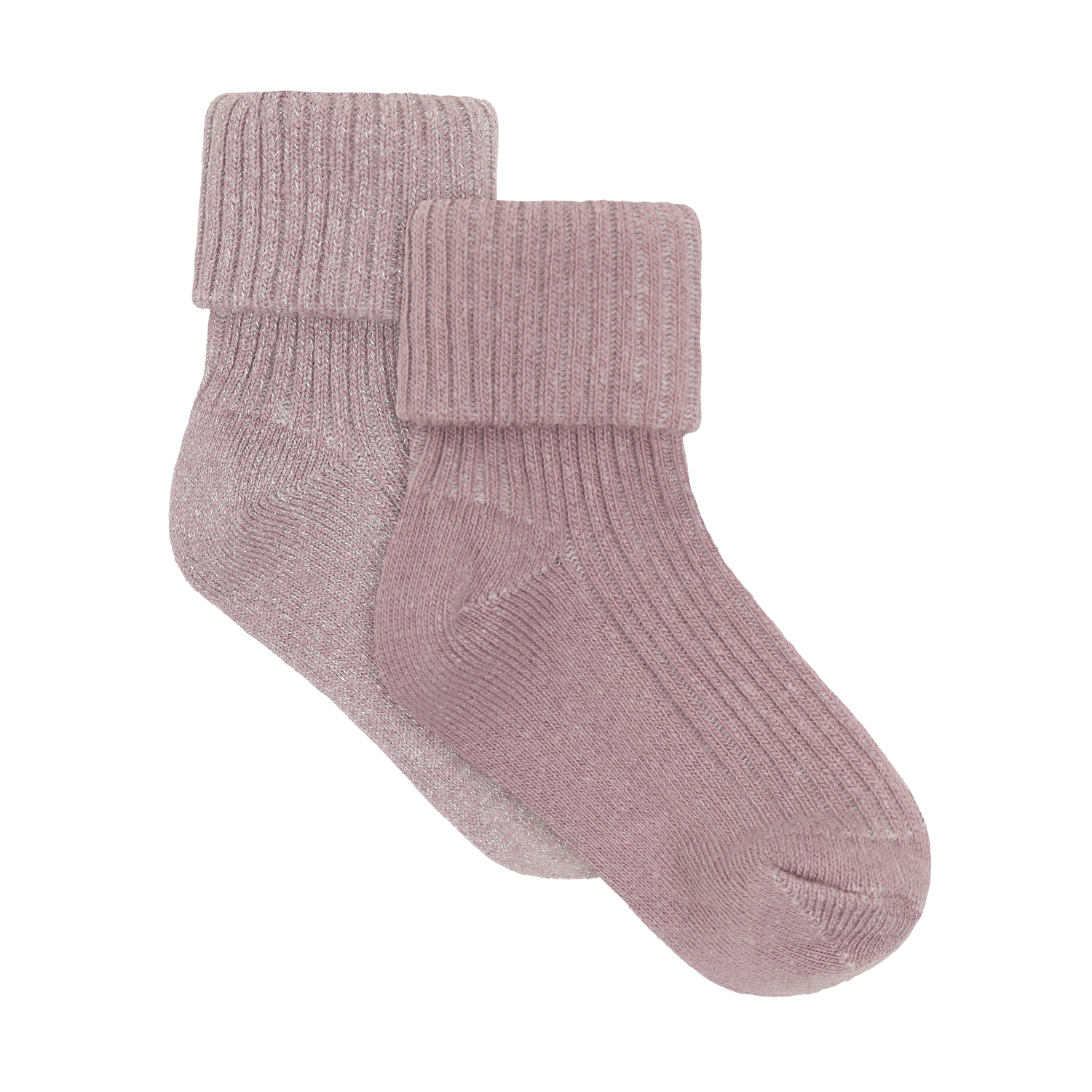 Baby Rib Socks w.glit 2-pack Elderberry