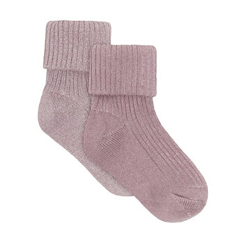 Baby Rib Socks w.glit 2-pack Elderberry