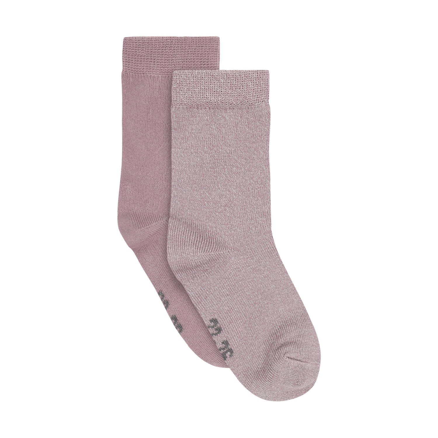 Ankle Socks w.glitter 2-pack Elderberry