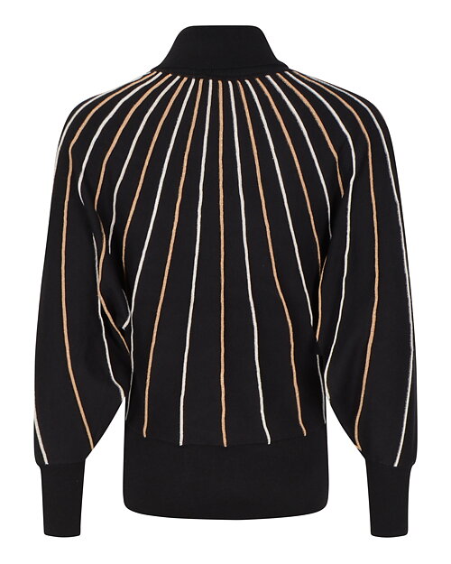 Polojumper med guld/silvertrådar svart - 4
