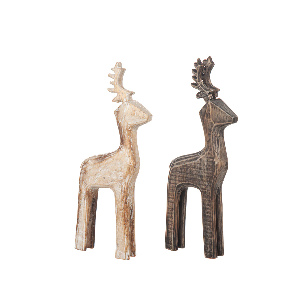Ren i træ 30 cm – forskellige designs - 2