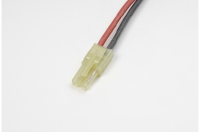 G-Force GF-1072-002 Connector with cable - Mini Tamiya - Gold contacts - Male connector - 14AWG Silicone cable - 10cm - 1 pc