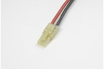G-Force GF-1072-002 Connector with Cable - Mini Tamiya - Gold Contacts - Male Connector - 14 AWG Silicone Cable - 10 cm - 1 pc