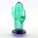 Gunnel Sahlin (Texas 1992) Green Cactus Sculpture with Lilac Base 11 cm