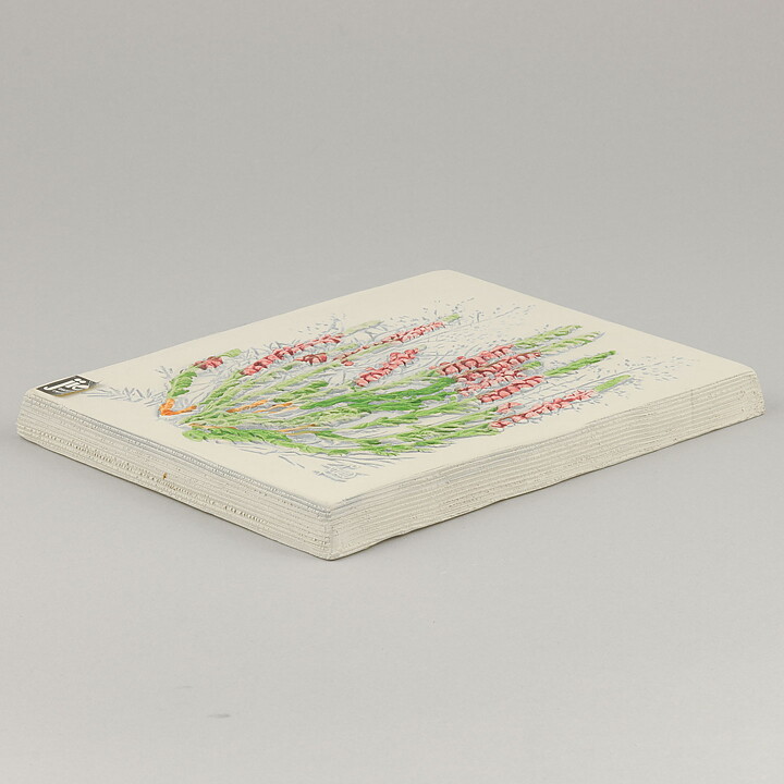 Aimo Nietosvuori (1980s) White Wall Plaque with Heather Motif 18 cm