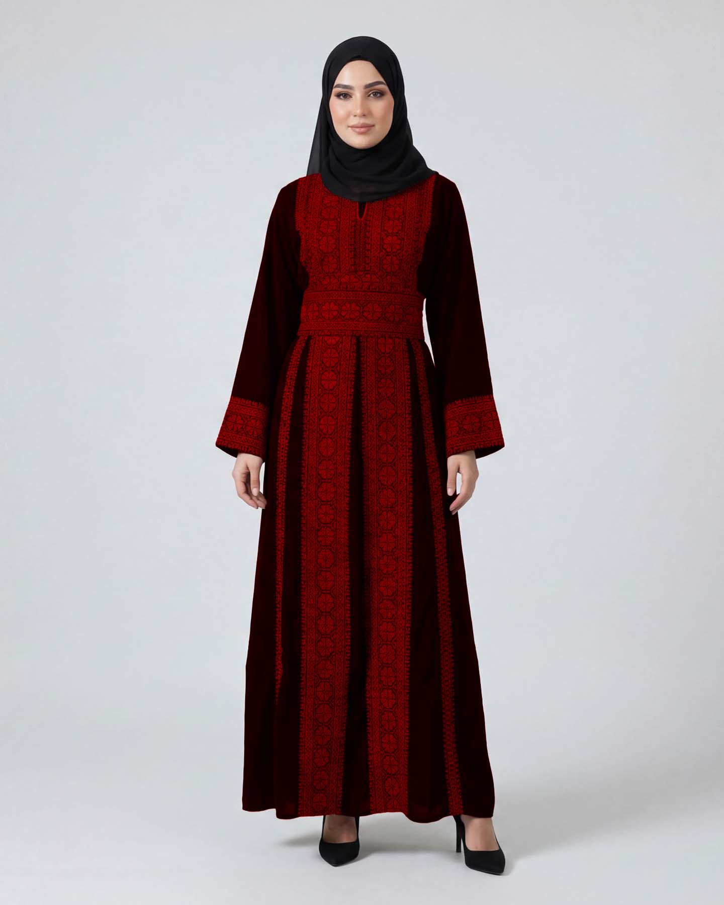 Traditional Abaya - Palestinian Thobe - Red