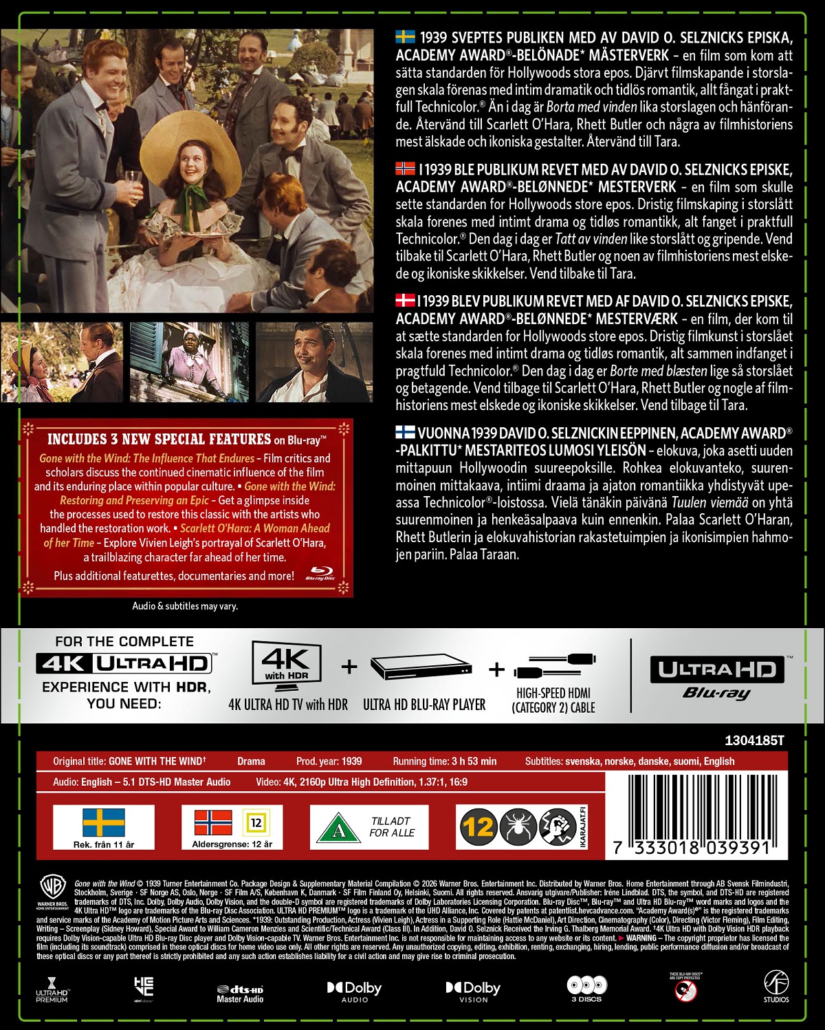 Gone With The Wind (Limited Edition Steelbook) (4K Ultra HD + Blu-ray) - 2