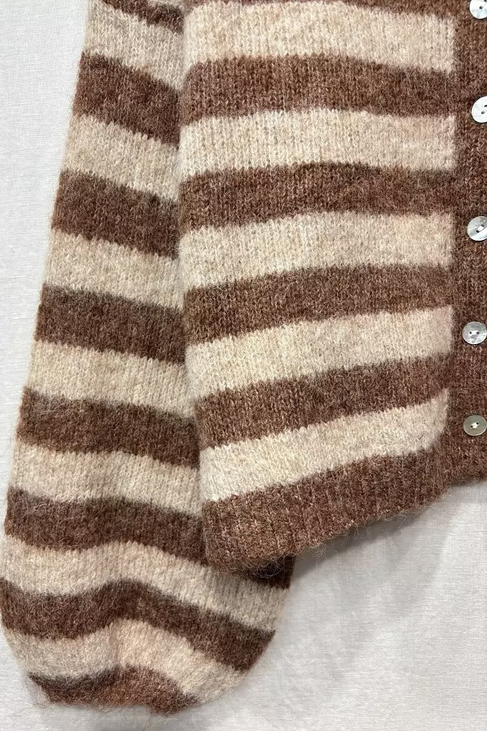 Qnuz - Lux Knit w Stripes Camel - 2