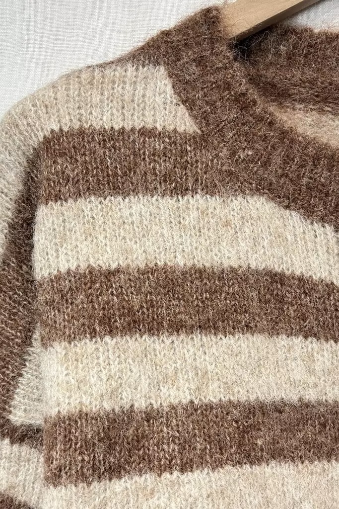 Qnuz - Lux Knit w Stripes Camel - 3