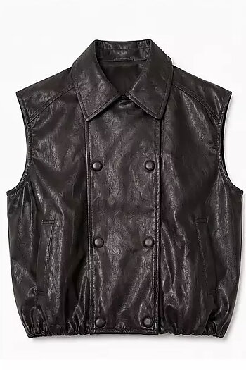 Qnuz - Fake Retro Leather West Brown