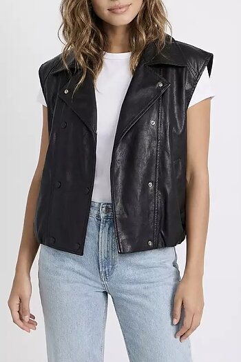 Qnuz - Fake Retro Leather West Brown