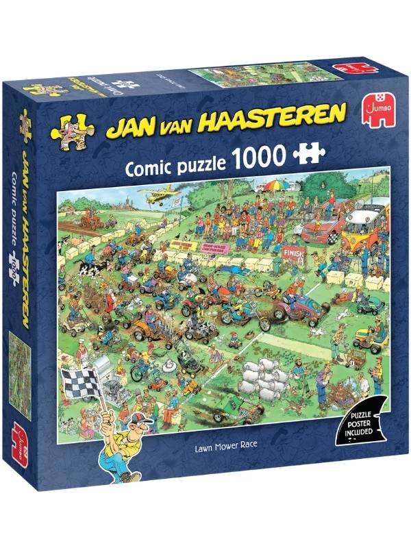 Jan van Haasteren Pussel 1000 bitar Lawn Mower Race