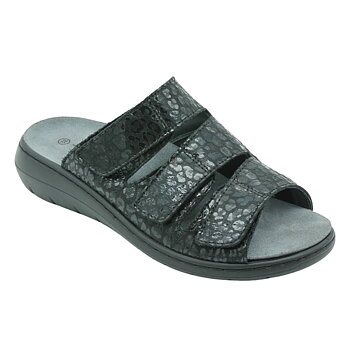 Damsandal Leopard med elastisk insida – Ergoflex