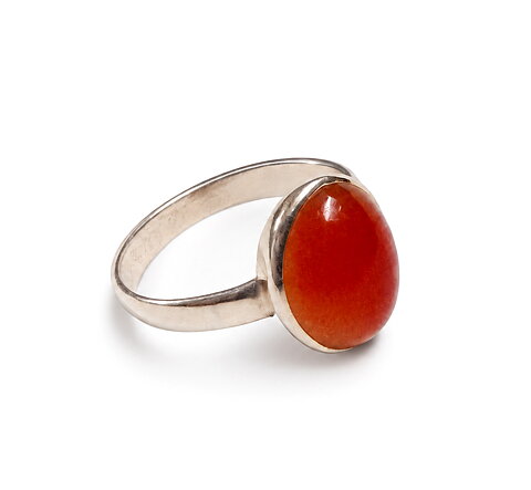 Guldring   14k  med karneol