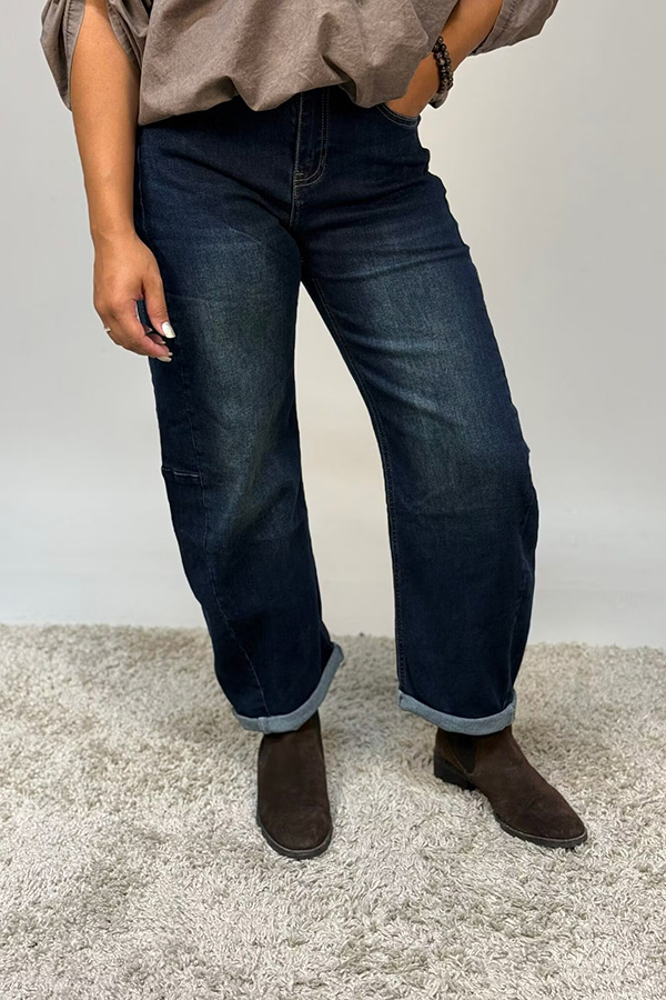 Mix by heart -  Jeans Barrel Dark Blue - 4