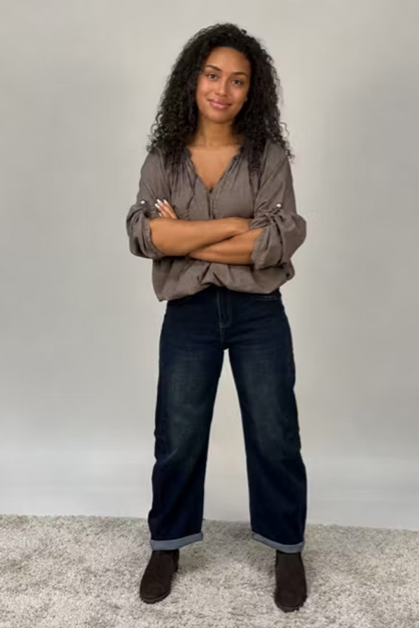 Mix by heart -  Jeans Barrel Dark Blue - 3