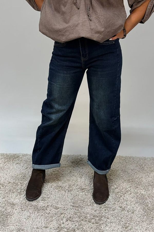 Mix by heart -  Jeans Barrel Dark Blue - 2