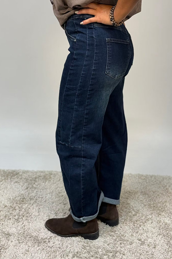 Mix by heart -  Jeans Barrel Dark Blue - 5