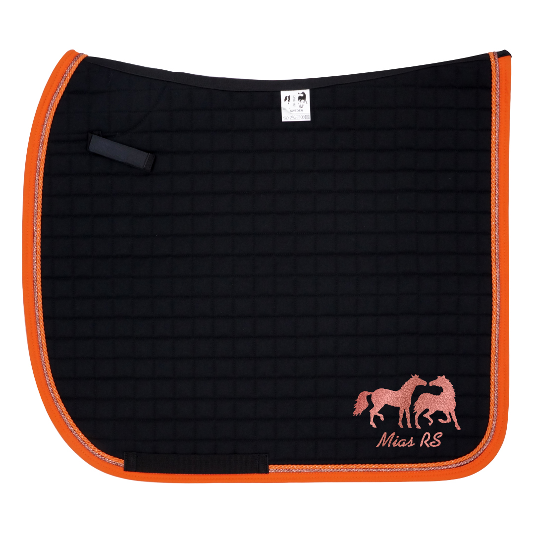 Dressyrschabrak Svart DD, orange/koppar - 3