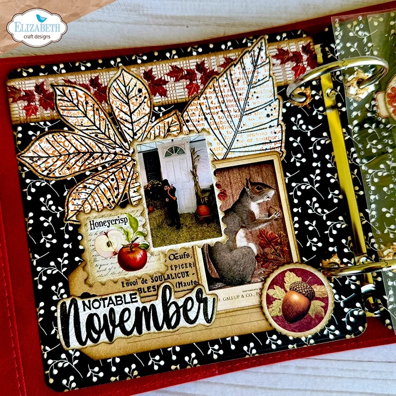 Elizabeth - Seasonal Words & Leaves Stamp and Die Set - 4
