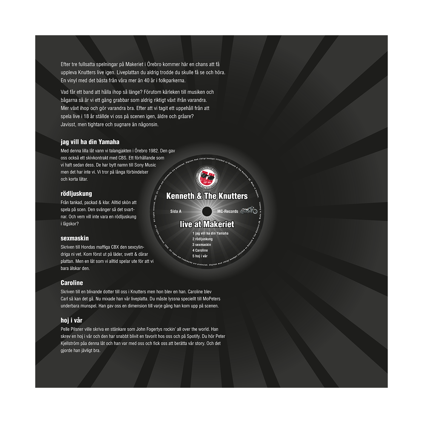KENNETH & THE KNUTTERS - LIVE AT MAKERIET (SIGNERAD VINYL) - 3