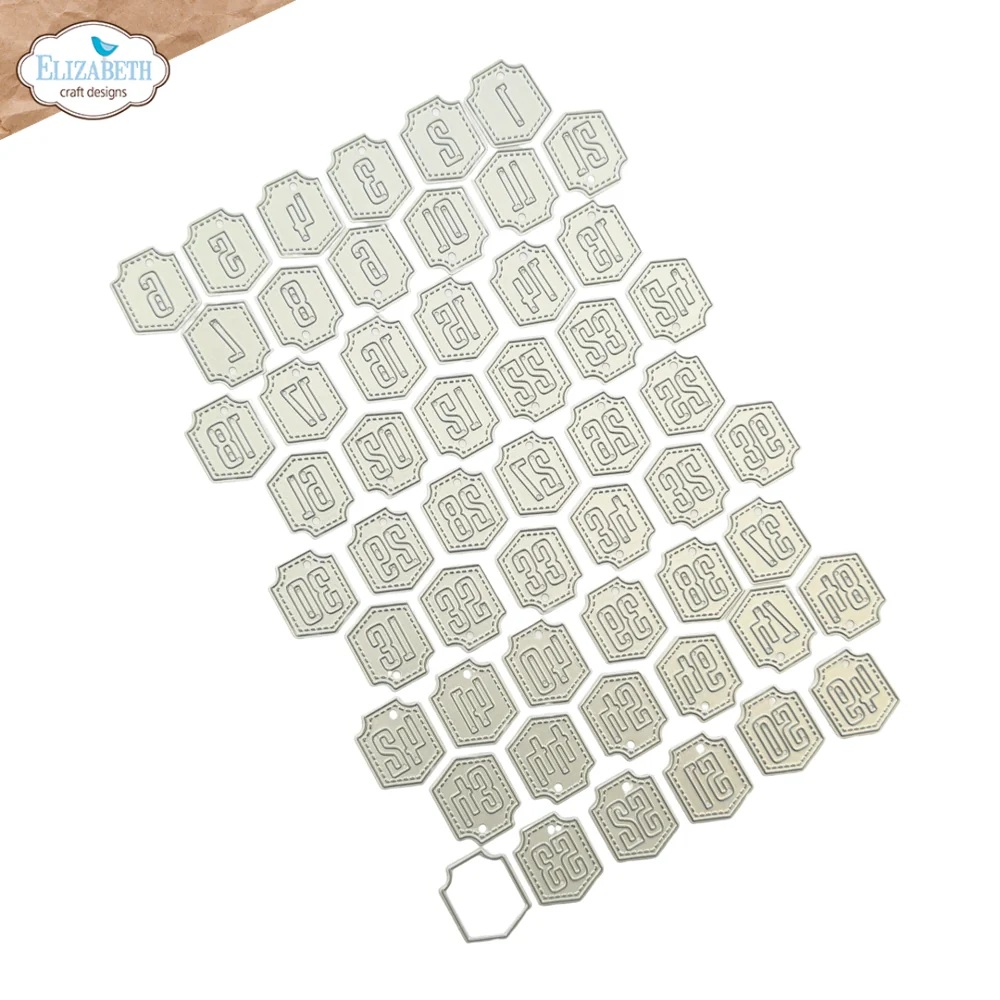 Elizabeth - Dies - Number Tags - 2