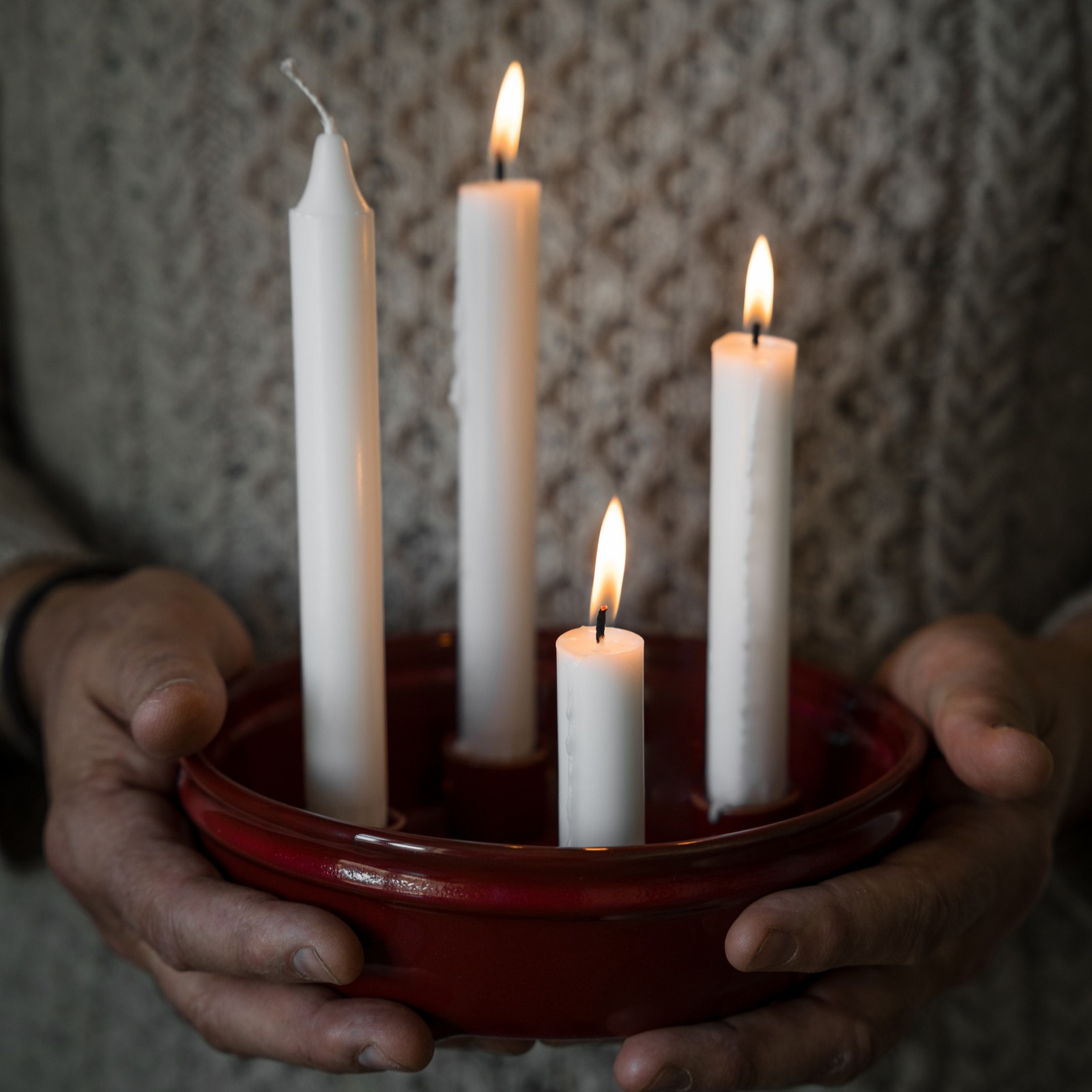 Adventsljusstake ERNST - Röd