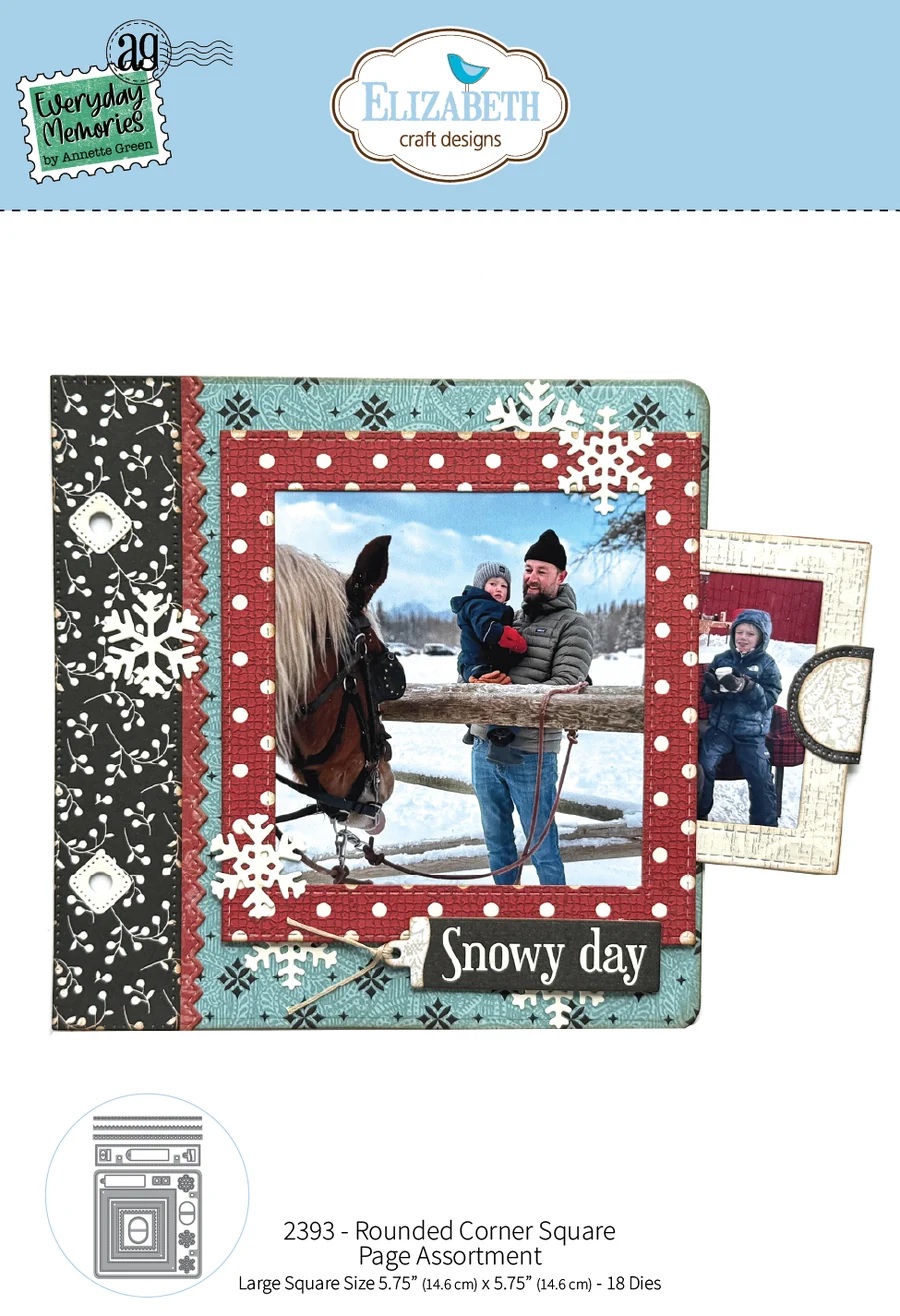 Elizabeth - Dies - Rounded Corner Square Page Assortment
