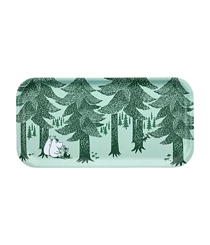 Mumin bricka skog med Lilla My, Mumintrollet & Snorkfröken, 43x22 cm 