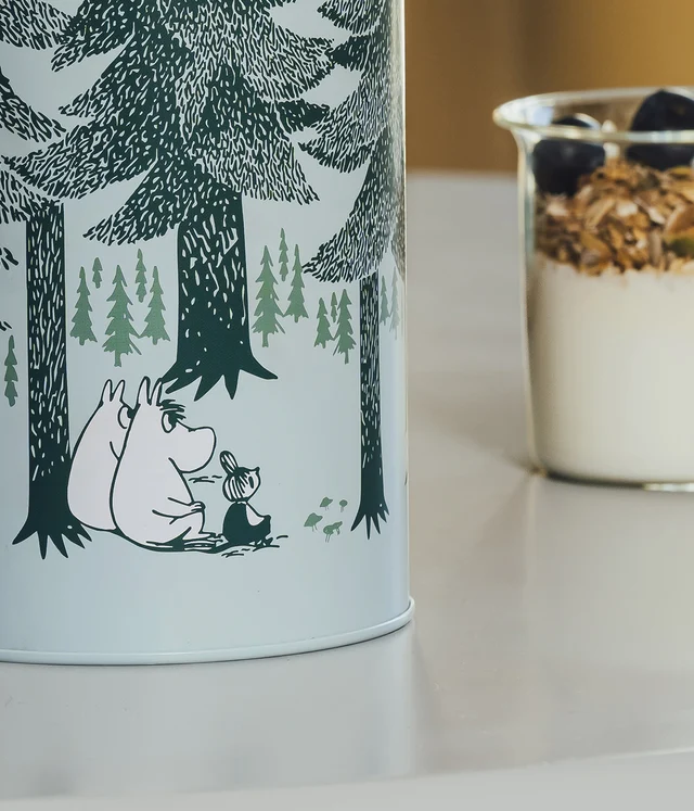 Mumin Plåtburkar 2 pack, Burkar Skog grön - 3