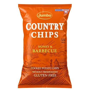 Grekiska Country Chips med Honung & Barbecuesmak 150 g Jumbo