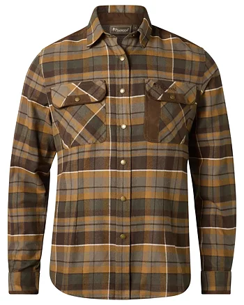 Pinewood Prestwick Exclusive Skjorta Dam  D.Brown/D.Sandstone
