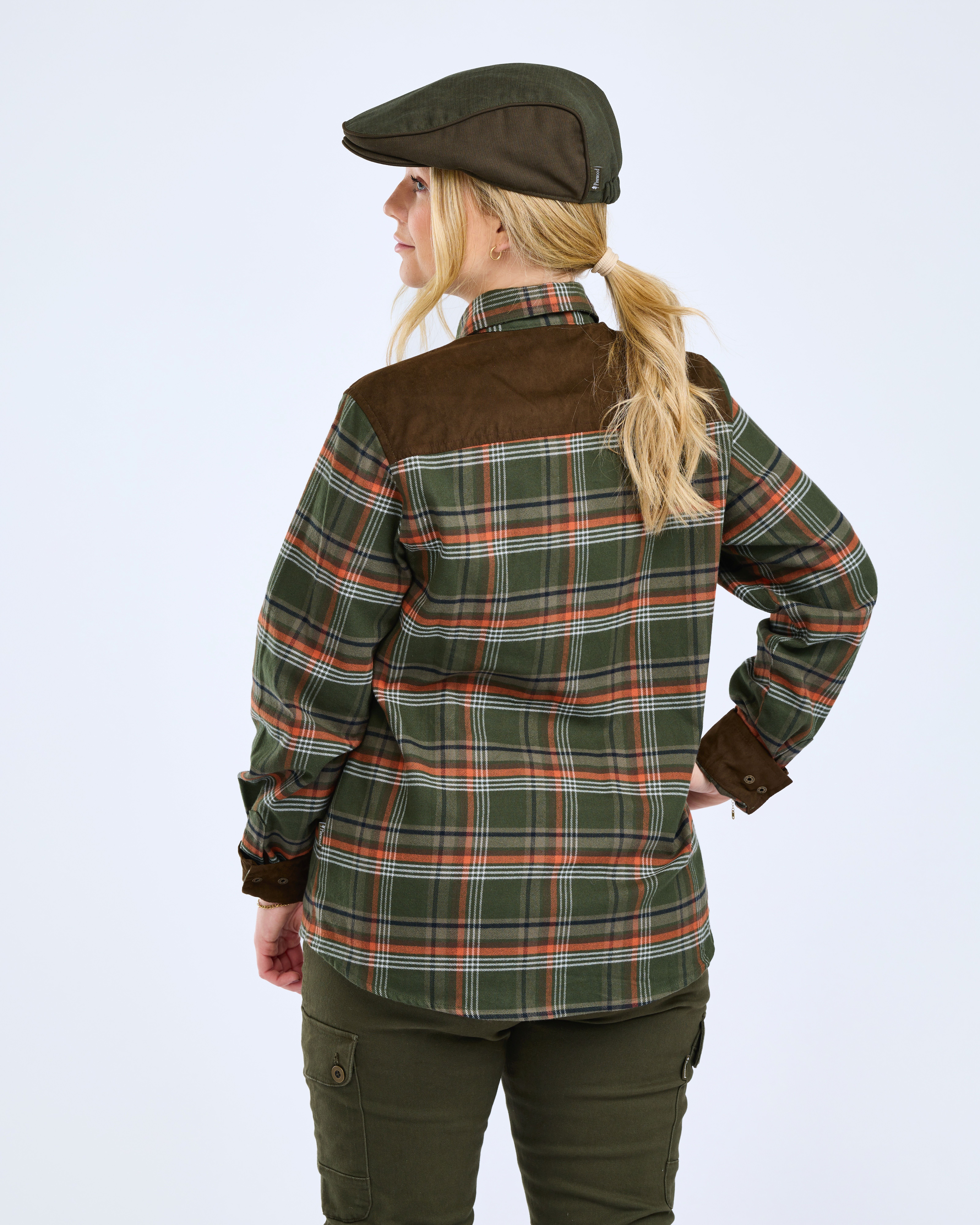 Pinewood Prestwick Exclusive Skjorta Dam  D.Brown/D.Sandstone - 5