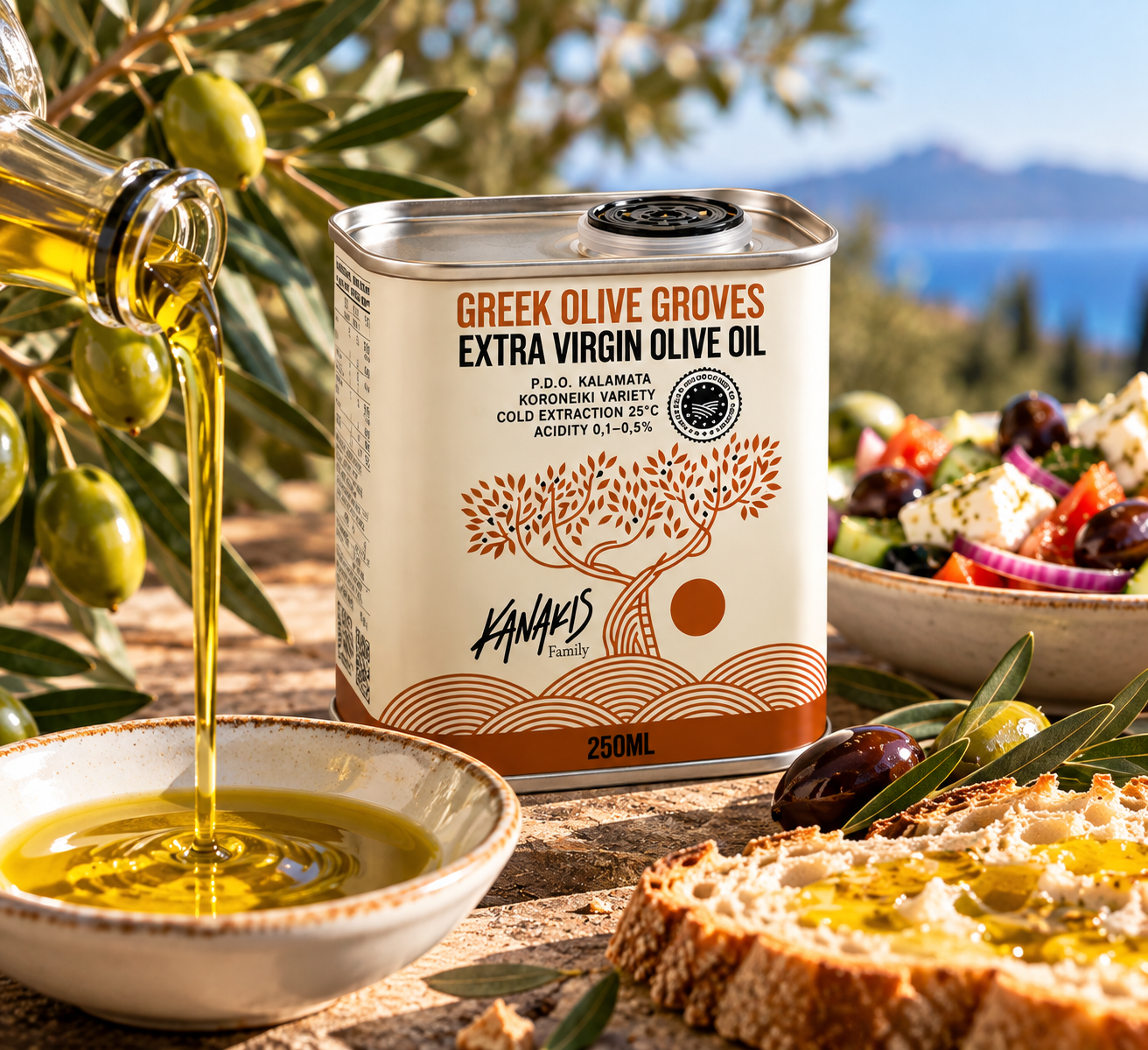 Kanakis Extra Virgin Olive Oil P.D.O. Kalamata 250 ml - 4