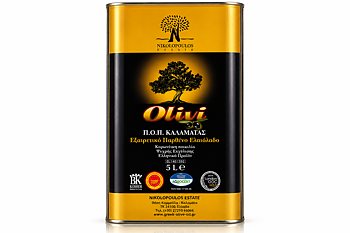 Olivi P.D.O. Kalamata Extra Virgin Olive Oil 5L