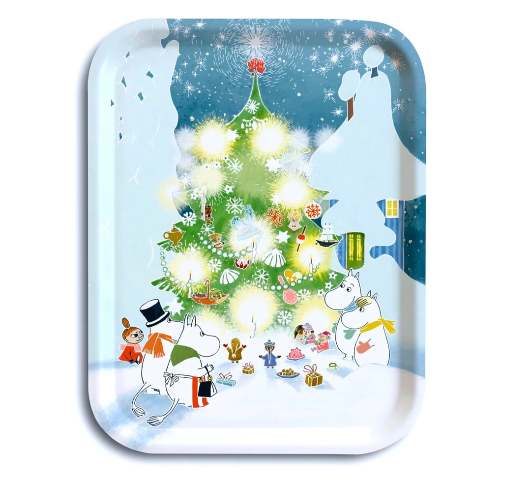 Moomin tray 27x20 cm - Christmas Tree