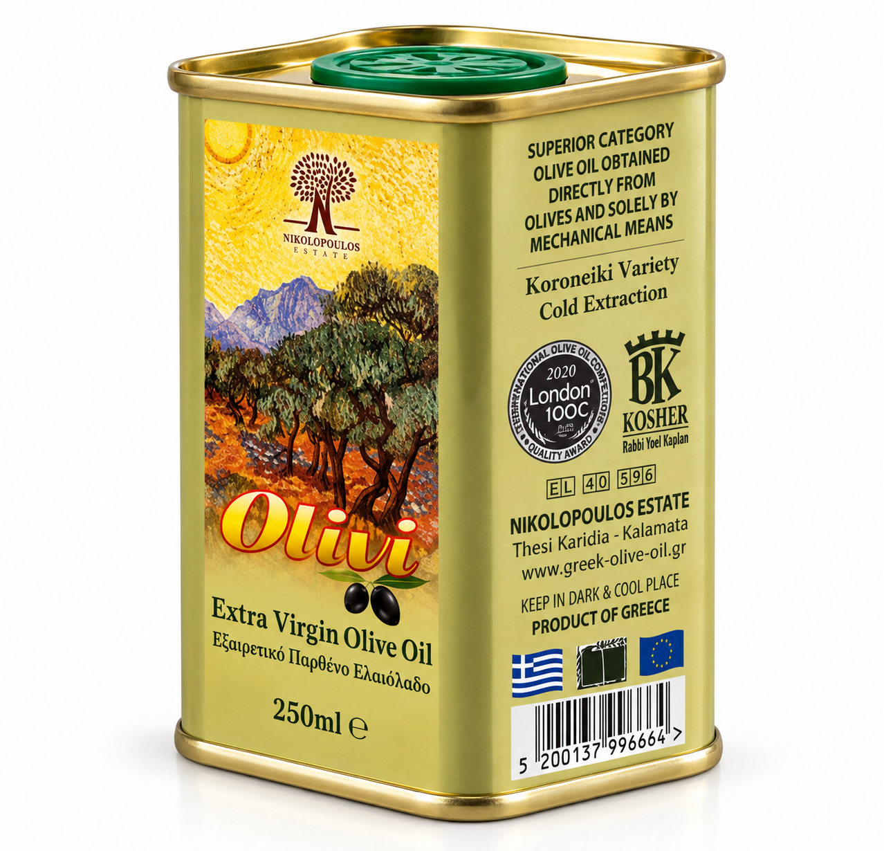 Olivi Extra Virgin Olive Oil Koroneiki 250 ml - 3