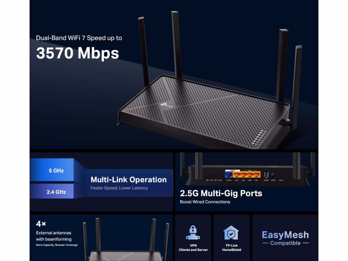 TP-Link Archer BE230 Wifi 7 router   - 4