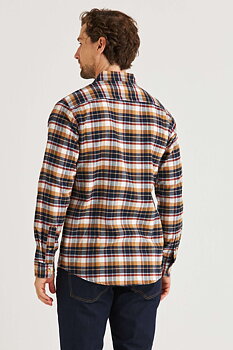 Flanellskjorta Orange & Vit  från Erla of Sweden