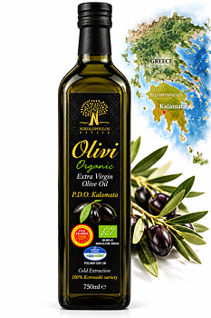 Olivi BIO P.D.O. Kalamata Ekologisk Extra Jungfruolivolja 750 ml