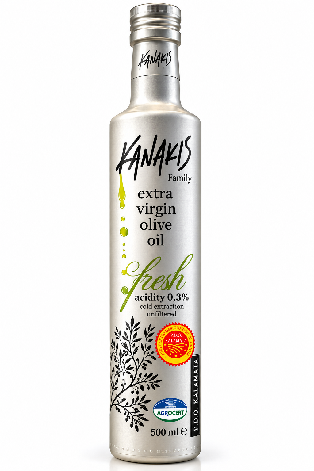 KANAKIS Fresh P.D.O. Kalamata Olivolja 500 ml – 0,3 %