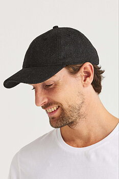  Keps Wool Look grå One size