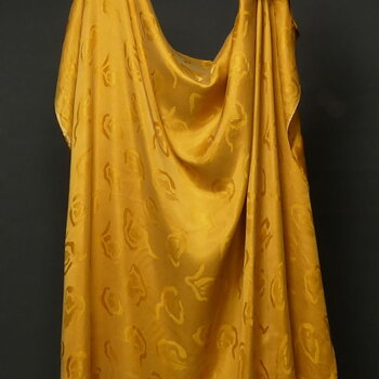 Cupro Jacquard Guldgul