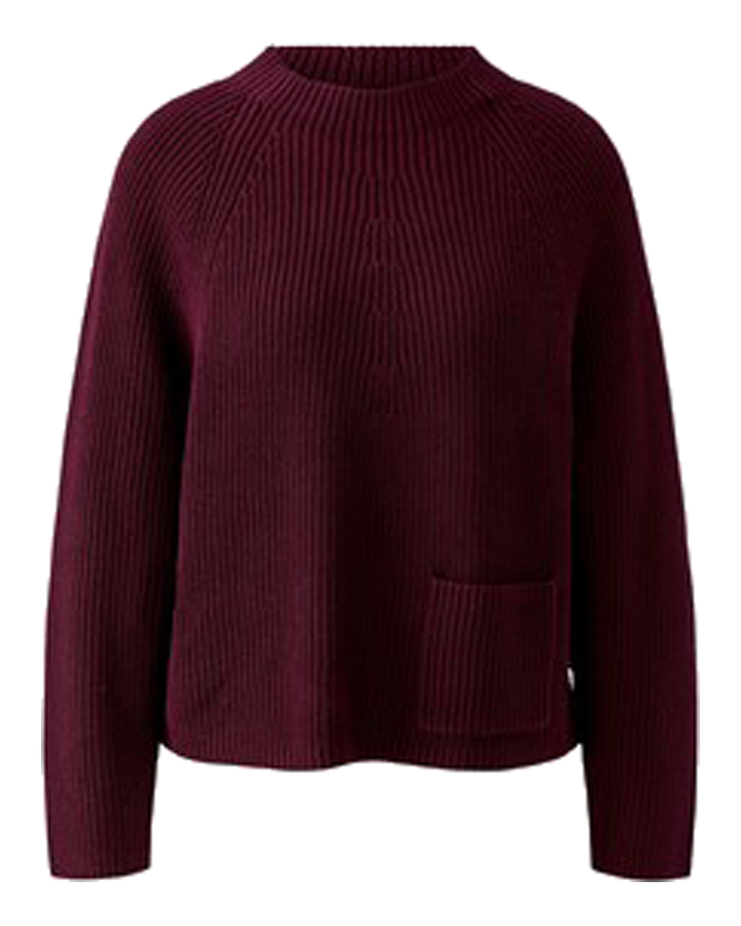 Bomullsjumper ficka fram vinröd - 5