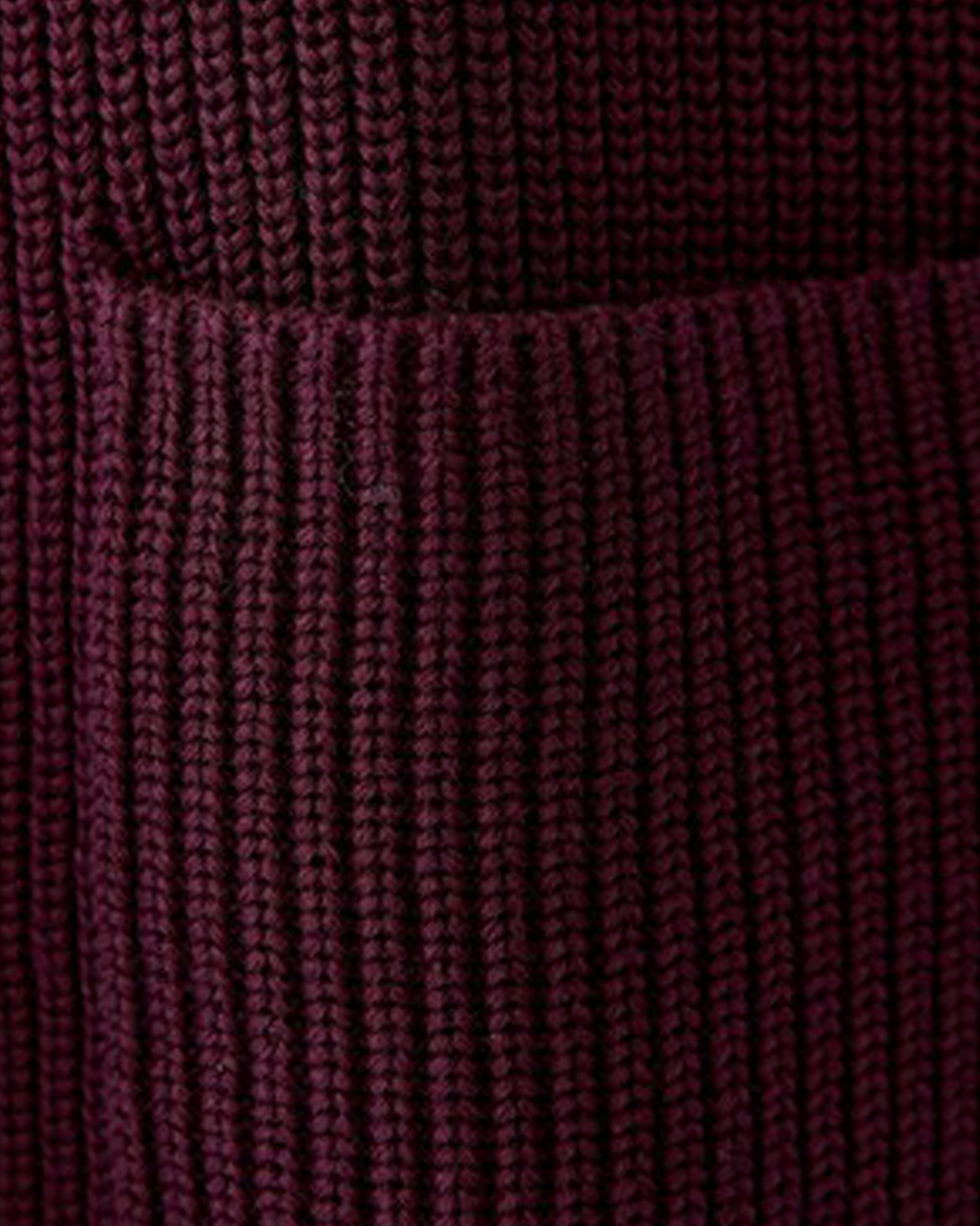 Bomullsjumper ficka fram vinröd - 4