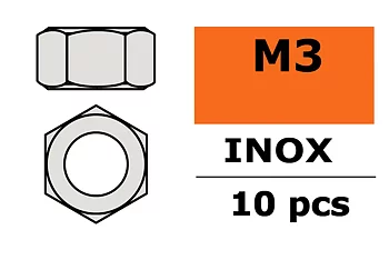 G-Force GF-0250-003 Hexagon Nut - M3 - Inox - 10 pcs